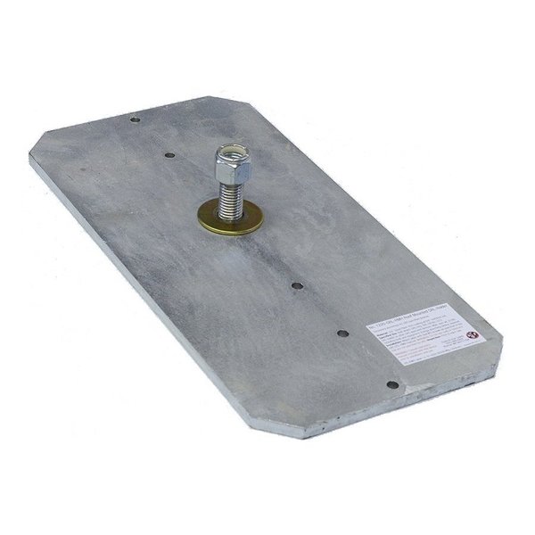 Super Anchor Safety Roof Mount Base Plate 1/4"x8"x16" HDG for use with 1215-SRL-UH SRL Holder. 1220-SRL-RMH